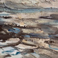 Pamono Jean Bréant, Neutral Abstract, 1960s, Oil on Canvas><noscript><img width=