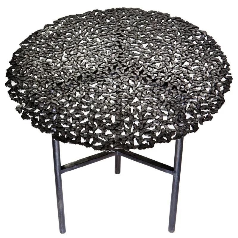 Sale Pamono Jean Cast Butterfly Indoor or Outdoor Side Table in Blackened Brass by Fred & Juul