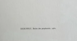 New Pamono Jean Dubuffet, Beard of Perplexities, 1960, Lithograph