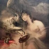 Pamono Jean Francois Marie Huet Villiers, Goddess Hebe, 1810, Original Pastel Drawing> Old Masters