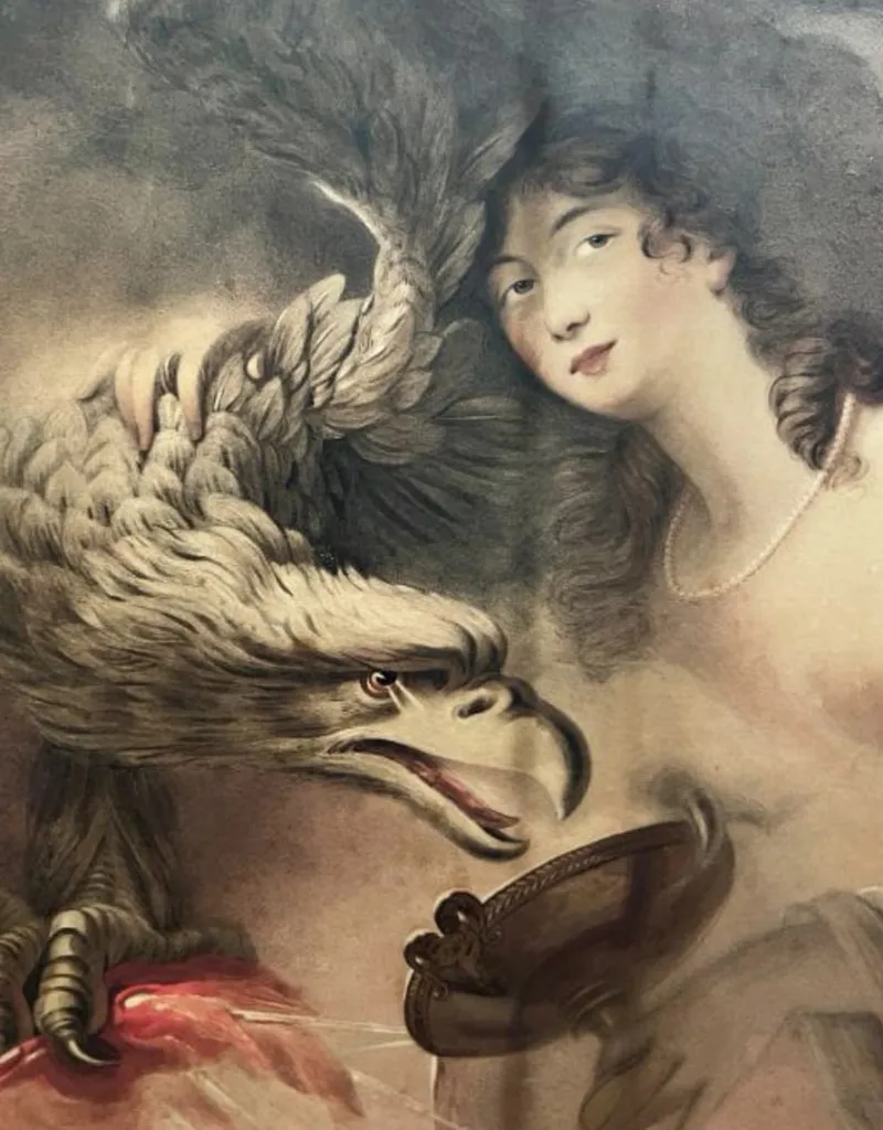 Pamono Jean Francois Marie Huet Villiers, Goddess Hebe, 1810, Original Pastel Drawing> Old Masters