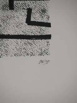 Sale Pamono Jean Leppien, Geometric Abstraction, Original Signed Screenprint