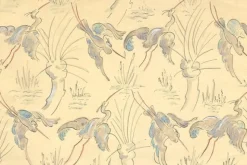 Pamono Jean Mary Ogilvie, Large Art Deco Stork Pattern, 1930s, Gouache> Art Deco