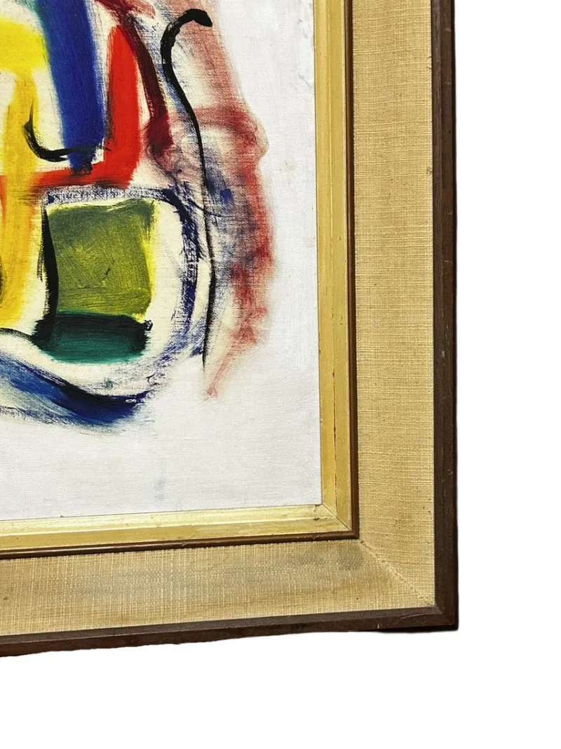 Pamono Jean Patricia Taprell Clark, Abstract Composition, Oil on Board, Mid-20th Century, Framed> Abstraction