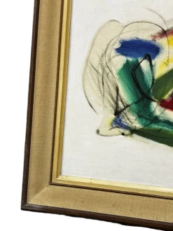 Pamono Jean Patricia Taprell Clark, Abstract Composition, Oil on Board, Mid-20th Century, Framed><noscript><img width=