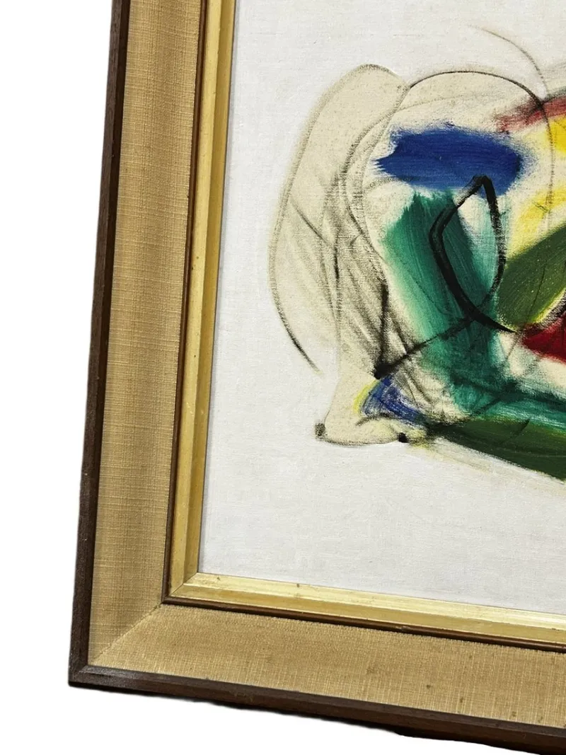 Pamono Jean Patricia Taprell Clark, Abstract Composition, Oil on Board, Mid-20th Century, Framed> Abstraction