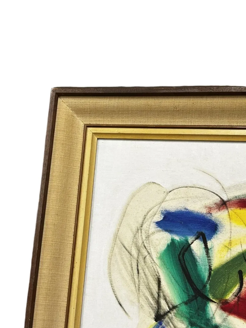 Pamono Jean Patricia Taprell Clark, Abstract Composition, Oil on Board, Mid-20th Century, Framed> Abstraction