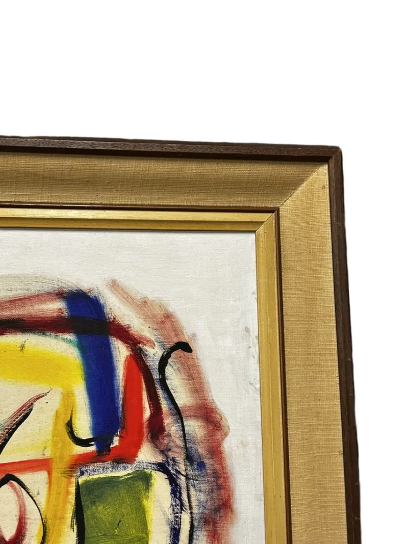 Pamono Jean Patricia Taprell Clark, Abstract Composition, Oil on Board, Mid-20th Century, Framed> Abstraction