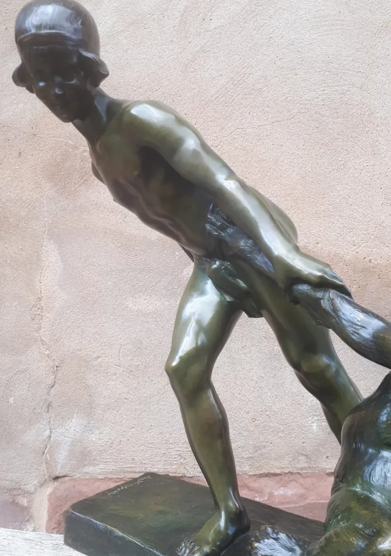 Pamono Jean Verschneider, Art Deco Sculpture, 1920s-1940s, Bronze> Art Deco
