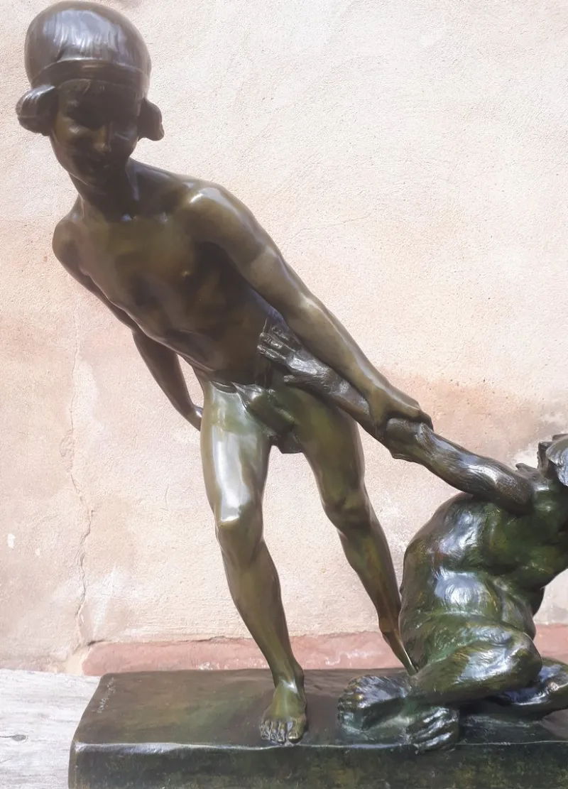 Pamono Jean Verschneider, Art Deco Sculpture, 1920s-1940s, Bronze> Art Deco