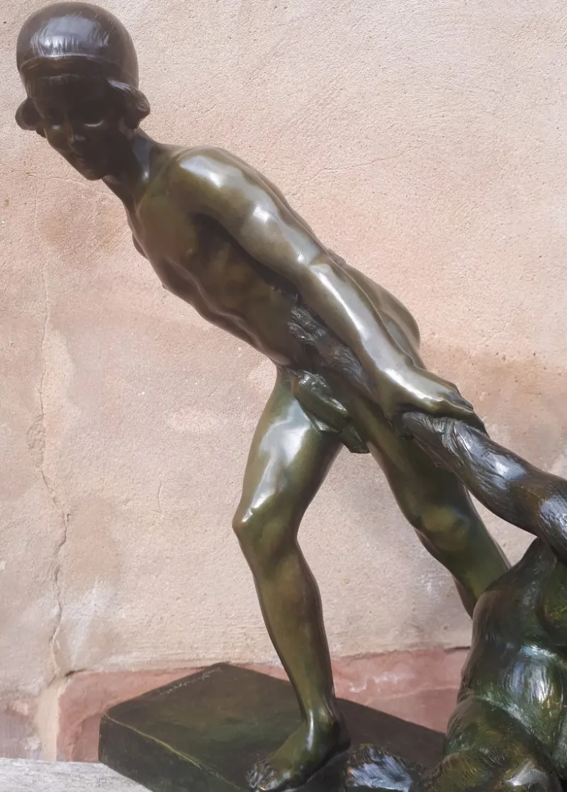 Pamono Jean Verschneider, Art Deco Sculpture, 1920s-1940s, Bronze> Art Deco