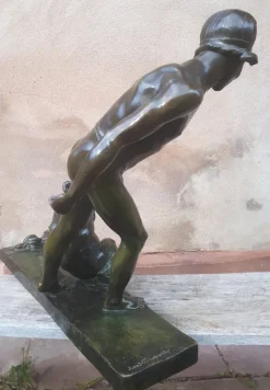 Pamono Jean Verschneider, Art Deco Sculpture, 1920s-1940s, Bronze><noscript><img width=