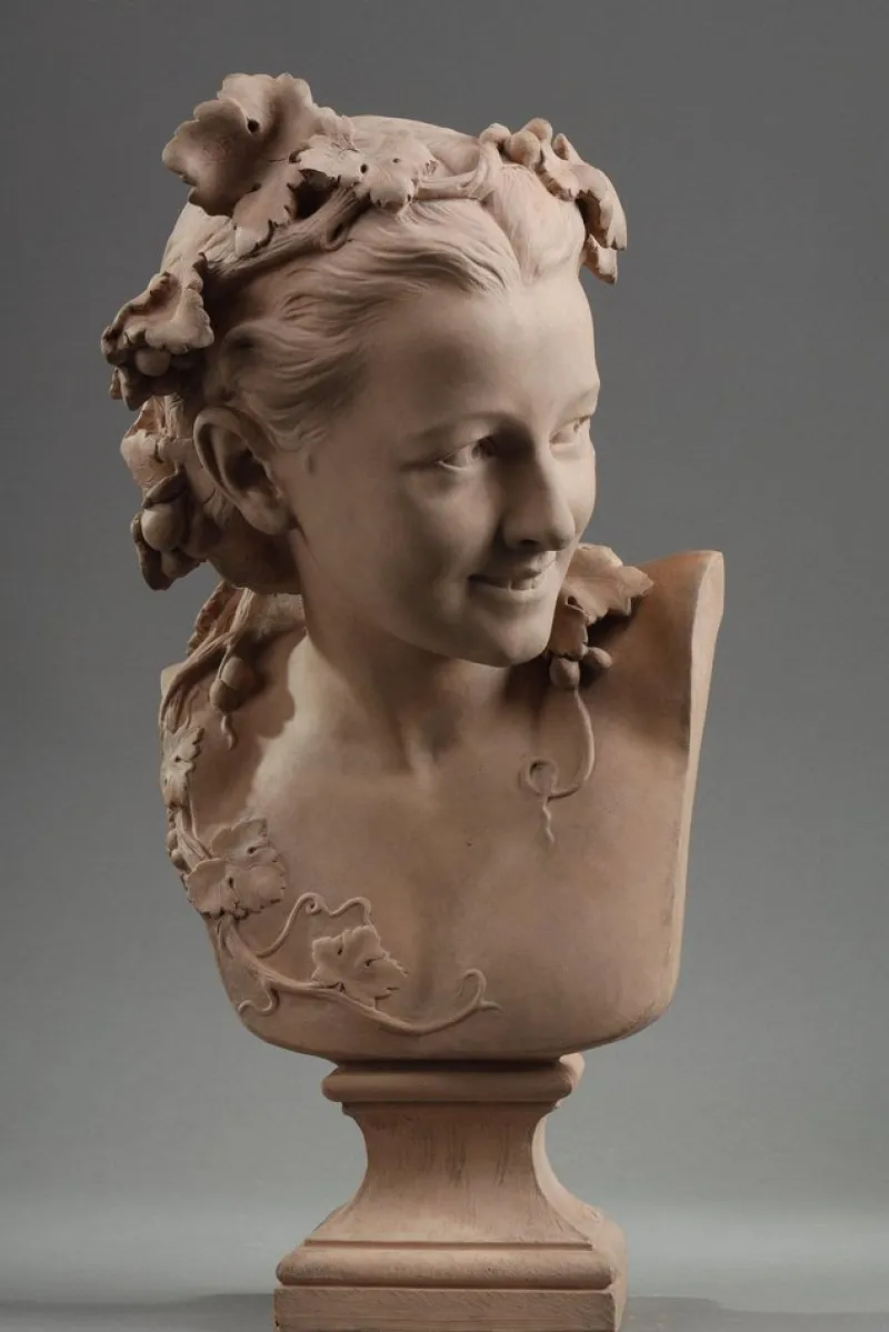Online Pamono Jean-Baptiste Carpeaux, Bust Sculpture, 1870, Terracotta