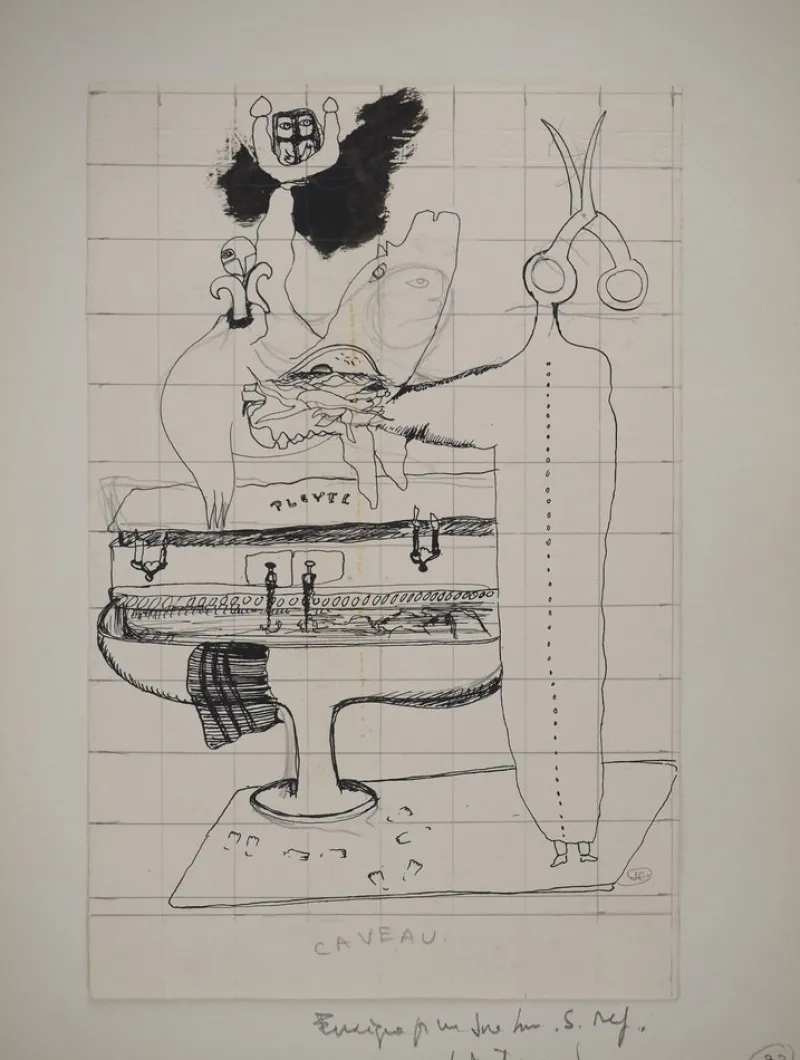 Clearance Pamono Jean-Claude Silbermann, Sly Signs, Antigone at the Salle Pleyel, Original Signed Drawing