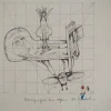 Sale Pamono Jean-Claude Silbermann, Sly Signs, The Rouge and the Owl, Original Signed Drawing
