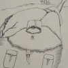Pamono Jean-Claude Silbermann, Sneaky Signs, The Traveler, Original Signed Drawing> Work On Paper