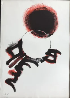 Best Pamono Jean-Marie Calmettes, Soleil Noir, 1970, Lithograph