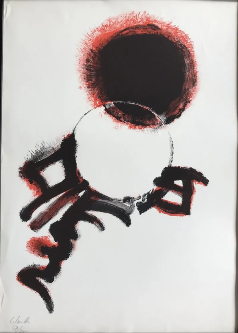 Best Pamono Jean-Marie Calmettes, Soleil Noir, 1970, Lithograph