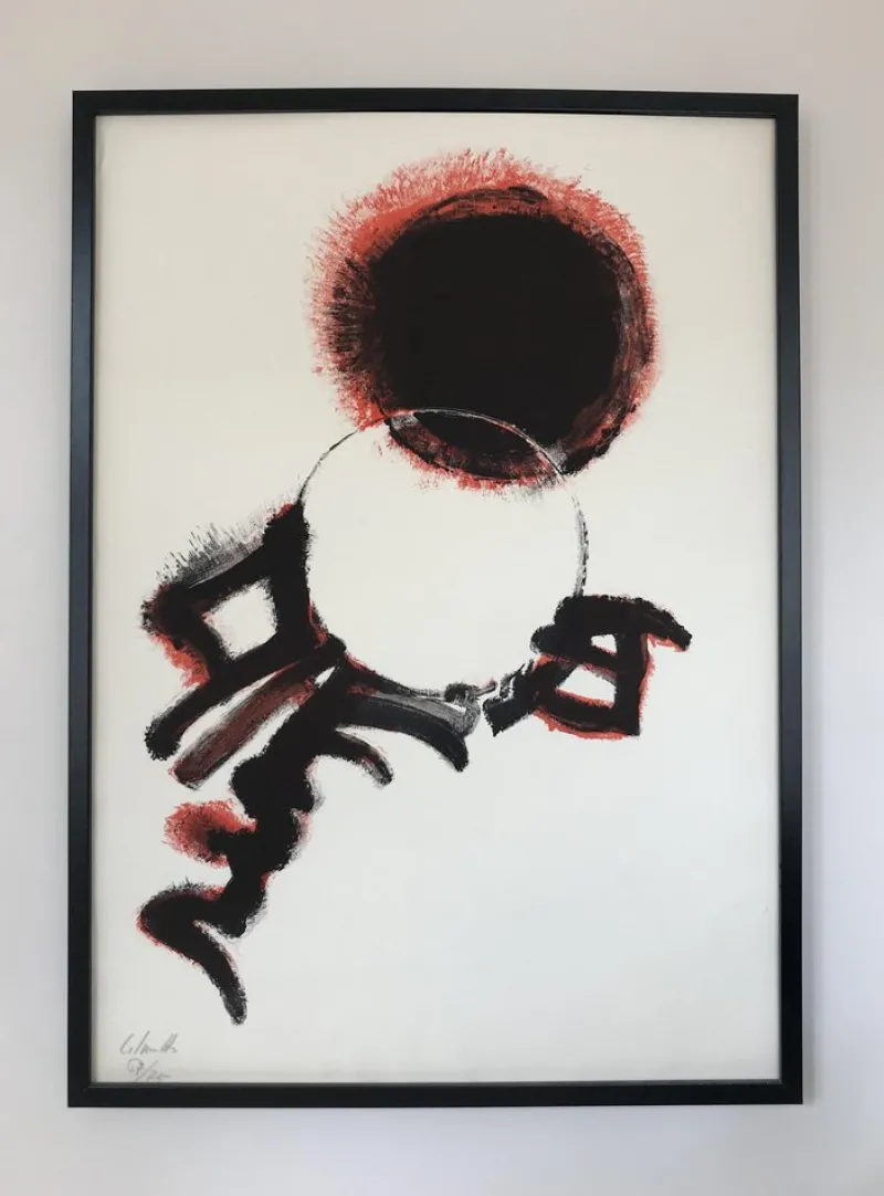 Best Pamono Jean-Marie Calmettes, Soleil Noir, 1970, Lithograph