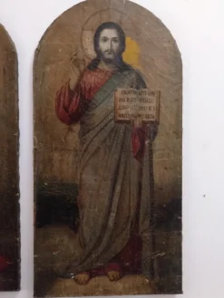 Pamono Jesus Christ and St. Peter, Oil on Canvas, Set of 2> Old Masters