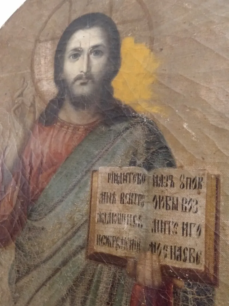 Pamono Jesus Christ and St. Peter, Oil on Canvas, Set of 2> Old Masters