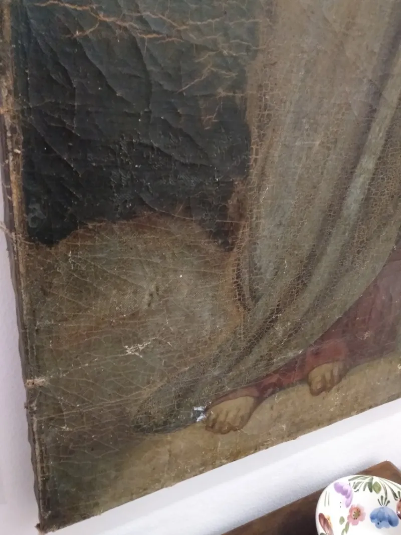 Pamono Jesus Christ and St. Peter, Oil on Canvas, Set of 2> Old Masters