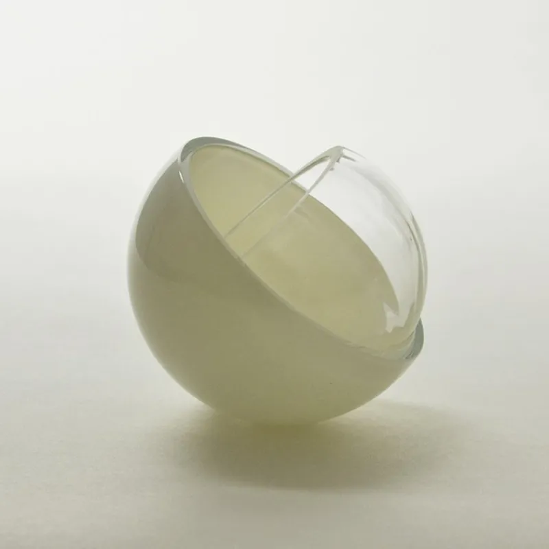 Pamono Jewelry Box in Beige, Moire Collection, Hand-Blown Glass by Atelier George> Trunks, Crates & Baskets
