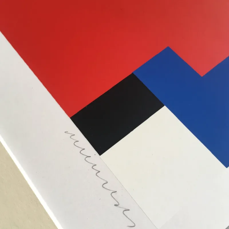 Pamono Jo Niemeyer, Abstract Composition, 1980s, Screenprint> Minimalist|Mid-Century