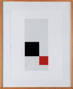 Pamono Jo Niemeyer, Composition in Red, Black and White, Silkscreen