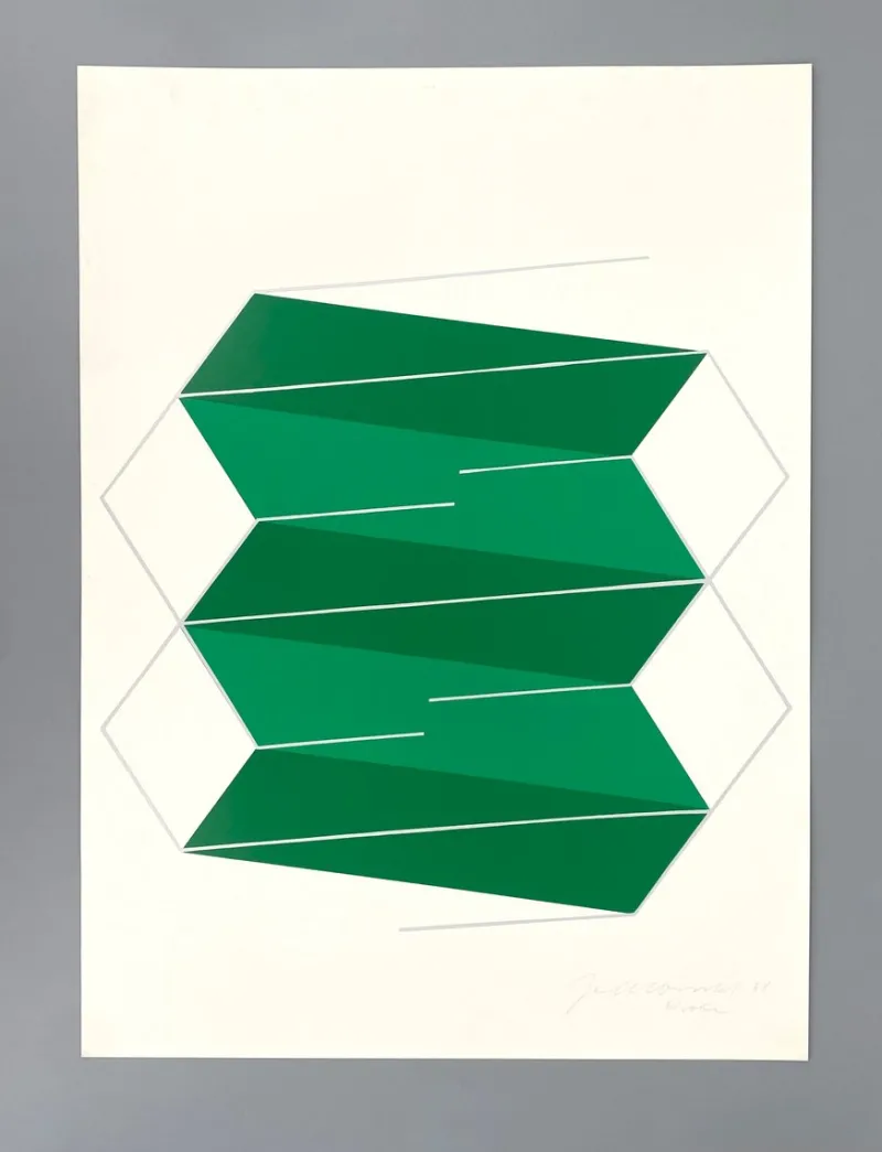 Pamono Joachim Albrecht, Green Electron, 1968, Screenprint> Abstraction