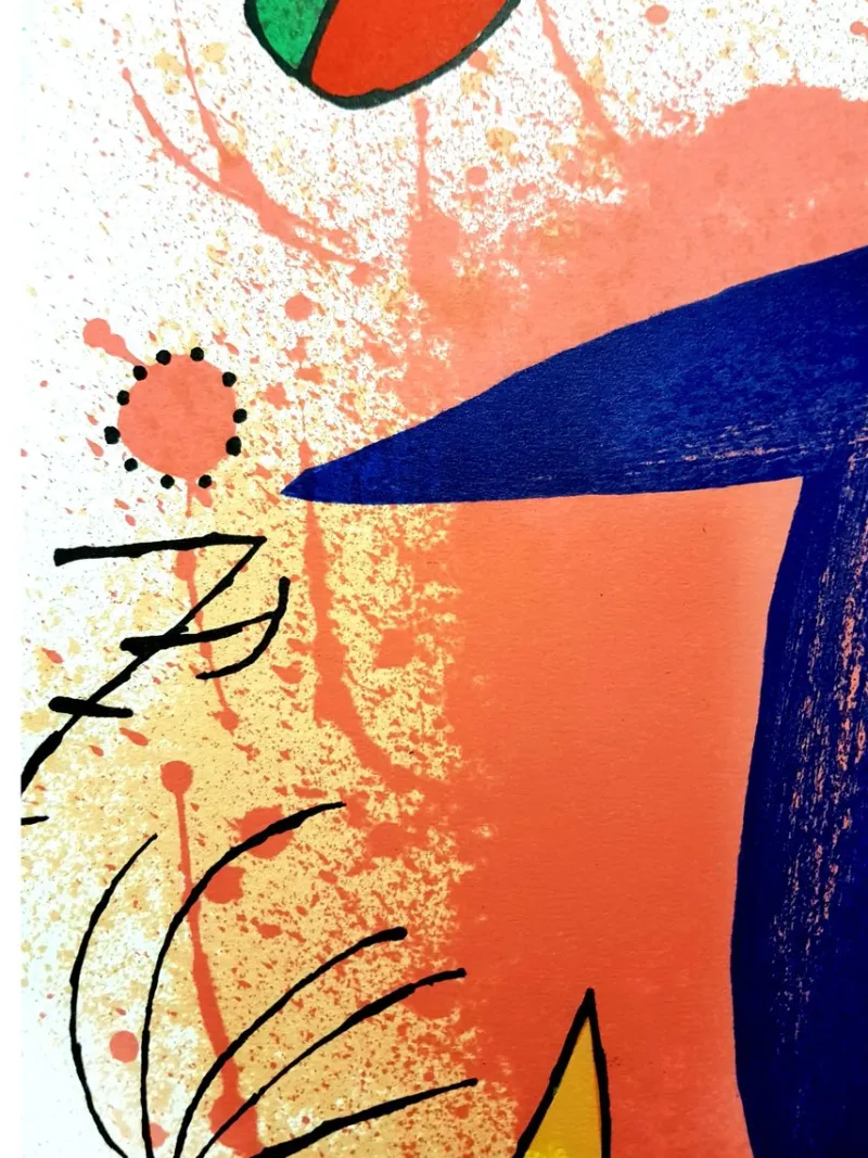 Outlet Pamono Joan Miro - Original Abstract Lithograph 1981