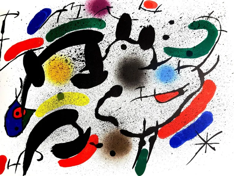 Pamono Joan Miro - Original Abstract Lithograph 1981