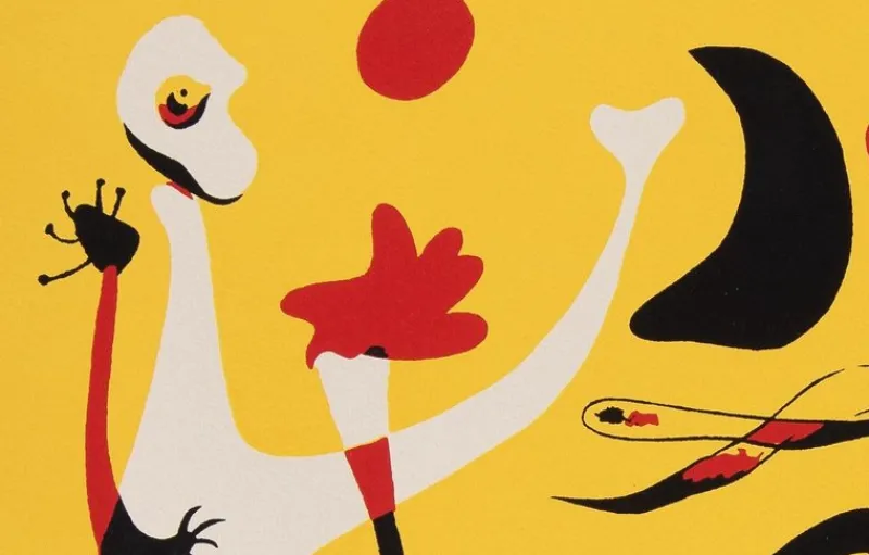 Pamono Joan Miro, Day and Night at the Beach, Screen Print> Surrealist