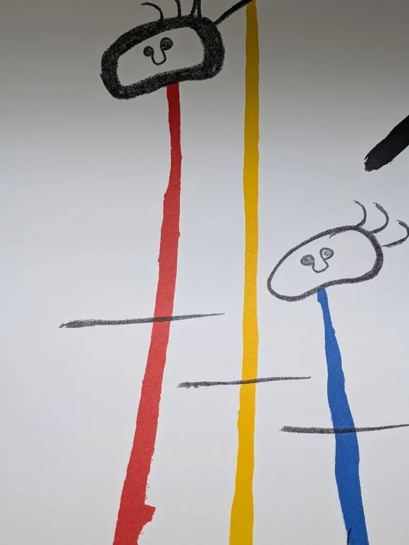Pamono Joan Miro, Surreal Family with Star, Signed Lithograph in Colors> Prints & Multiples|Surrealist