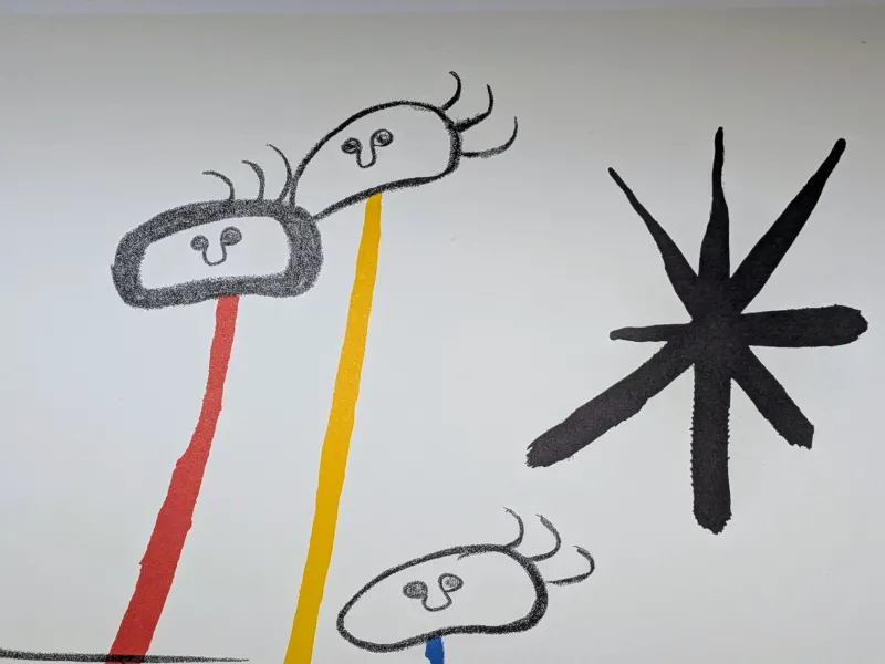 Pamono Joan Miro, Surreal Family with Star, Signed Lithograph in Colors> Prints & Multiples|Surrealist