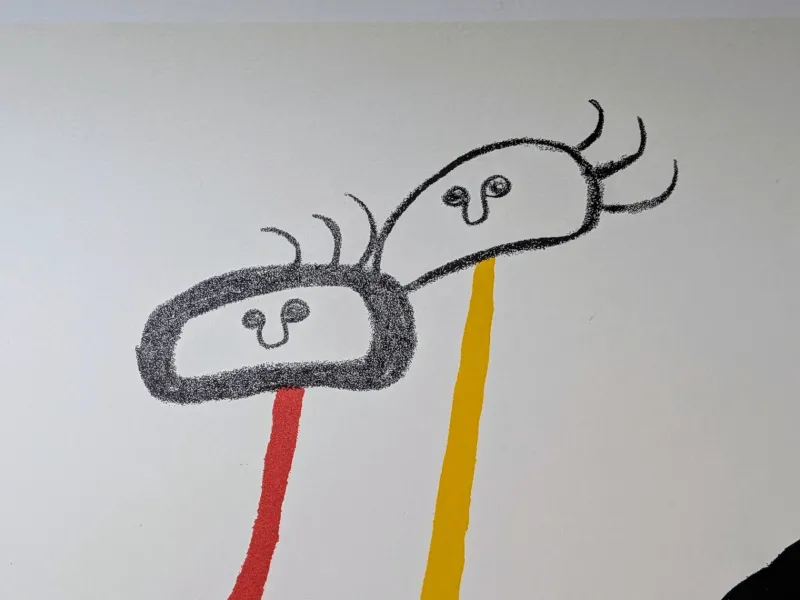 Pamono Joan Miro, Surreal Family with Star, Signed Lithograph in Colors> Prints & Multiples|Surrealist