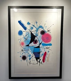 New Pamono Joan Miro, The Singing Fish, Miro Institute Spain, 1960s, Large Lithograph