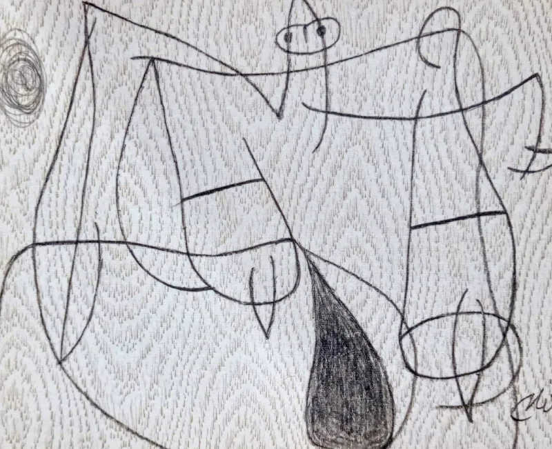 Pamono Joan Miro, Woman, 20th Century, Lithograph> Surrealist