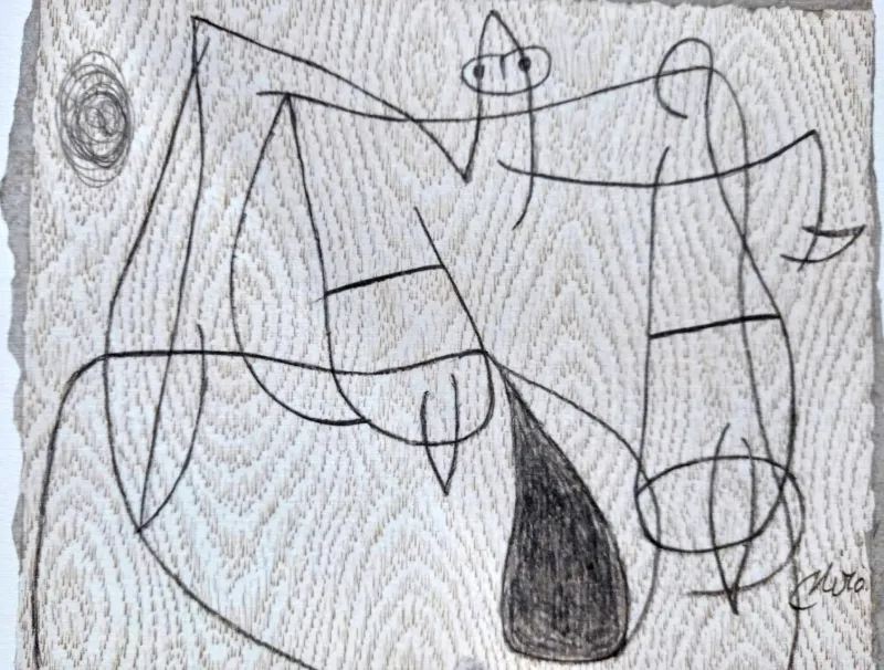 Pamono Joan Miro, Woman, 20th Century, Lithograph> Surrealist