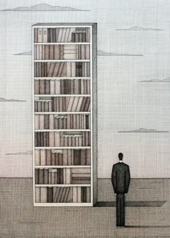 Outlet Pamono Joanna Wiszniewska Domańska, Library in the Clouds, Drawing on Paper, 2017