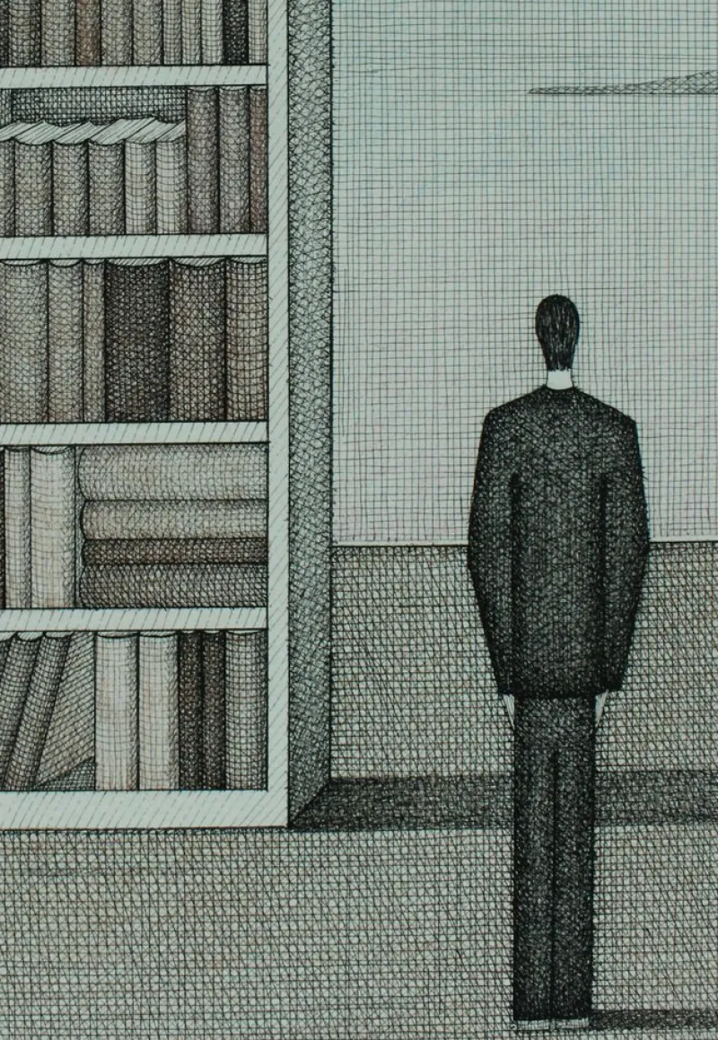 Outlet Pamono Joanna Wiszniewska Domańska, Library in the Clouds, Drawing on Paper, 2017