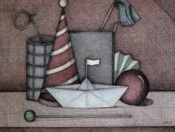 Discount Pamono Joanna Wiszniewska Domańska, Still Life with a Paper Boat, 1999, Etching