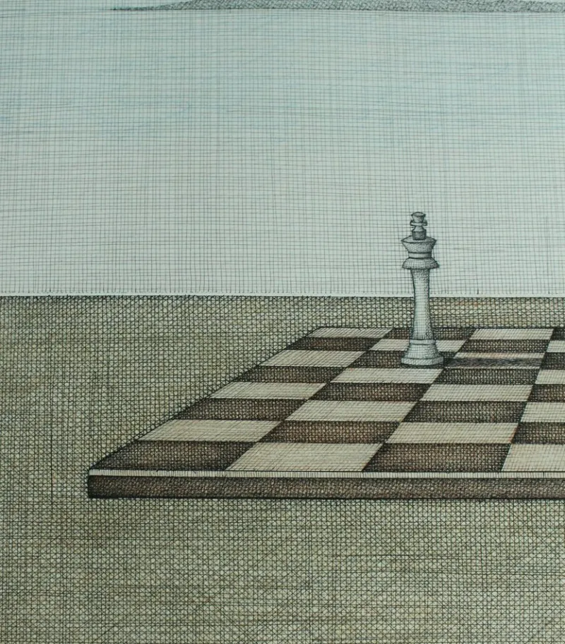 Pamono Joanna Wiszniewska Domańska, A Player, Drawing on Paper, 1998> Minimalist