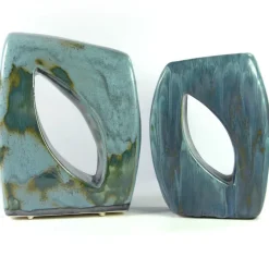 Clearance Pamono Joanna Wysocka, Handmade Pottery Glazed Sculptures, Ceramic, Set of 2