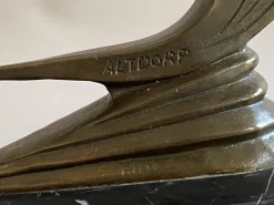 Outlet Pamono Johann Coenraad Altdorf, Art Deco Sunfish, 1920s, Bronze with Marble Base