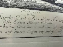 Pamono Johann Elias Ridinger, Wild Boar, Etching, 18th Century><noscript><img width=
