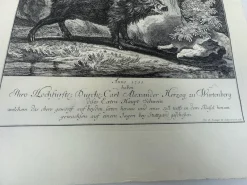 Pamono Johann Elias Ridinger, Wild Boar, Etching, 18th Century><noscript><img width=
