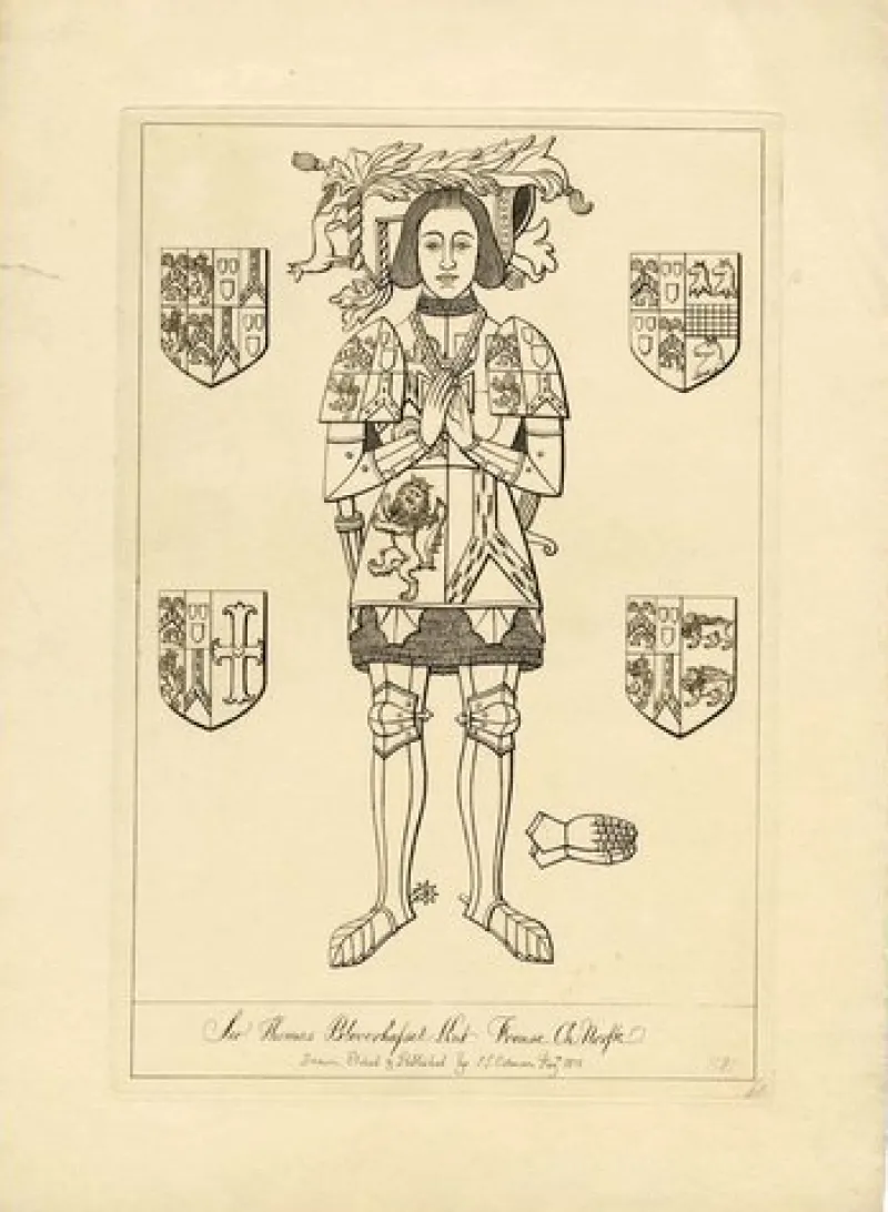 Pamono John Sell Cotman, Norfolk Church Architecture, Etchings, 1816, Set of 3> Work On Paper