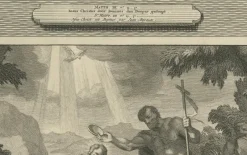 Pamono John the Baptist & Baptism of Christ Engraving, 1700, Paper><noscript><img width=