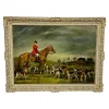 Pamono John Theodore Kenney, Red Coat Huntsman wwith Hound Dogs, 1957, Oil Painting, Framed> Classical